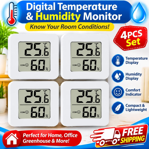4pcs digital lcd thermometer - 4pcs,