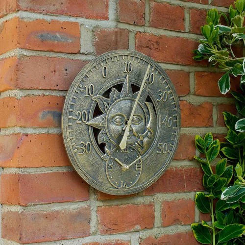 Sun moon wall clock - sun, &