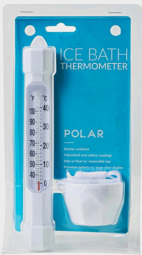 Polar ice bath - ice, thermometer