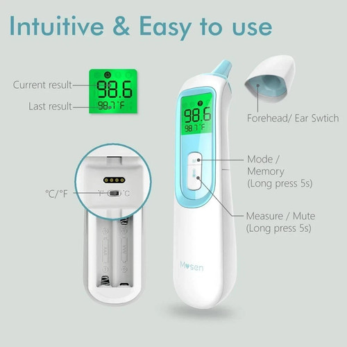 Thermometer ear forehead - in-ear,,