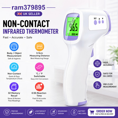 Forehead digital thermometer - forehead,